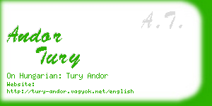 andor tury business card